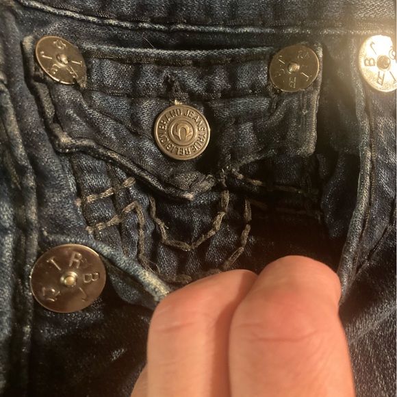 SOLD! True Religion 🇺🇸 Ricky Super T Rare Black Retail Patch size 32x34 EUC - Picture 5 of 11